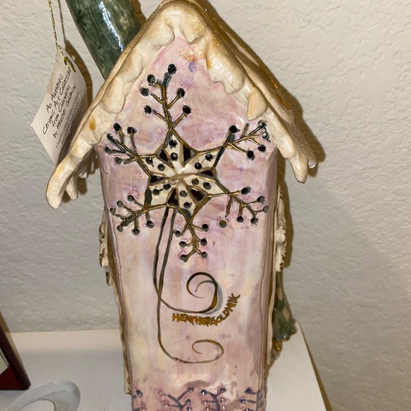 Christmas Vintage Snowflake Tower House Heather Goldminc Ceramic Art Clayworks - Picture 11 of 16